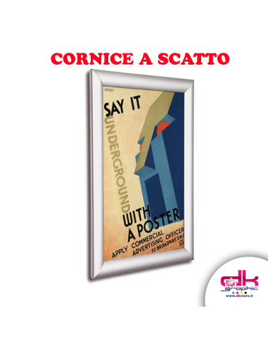 Cornice a scatto A5 frame 25 mm angolo tondo con PVC