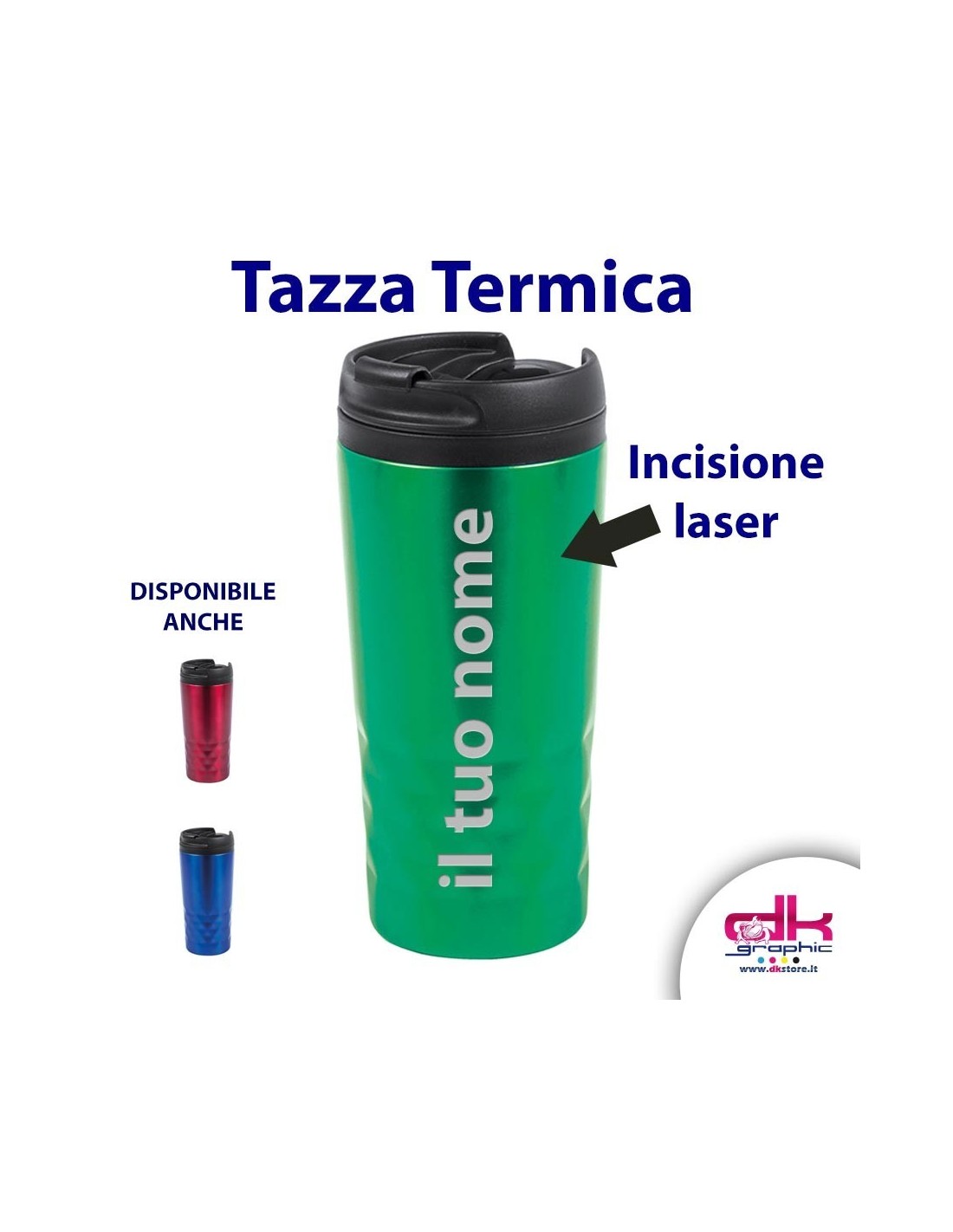 Tazza termica in acciaio inox - Personalizzata 