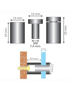 Distanziali in alluminio per Fissaggio Targhe - Gadget Personalizzati - dkstore
