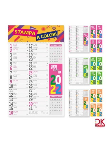 Calendario Olandese fluo - dkstore.it - Personalizziamo tutto il tuo mondo
