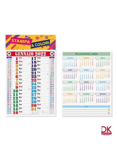 Calendario Color - dkstore.it - Personalizziamo tutto il tuo mondo
