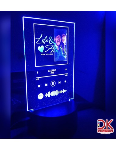 Lampada Spotify in plexiglass personalizzata 