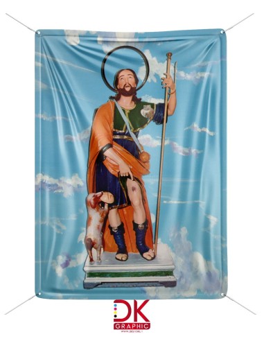 Drappo 60x80cm - Striscione Religioso San Rocco - dkstore.it - Personalizziamo tutto il tuo mondo
