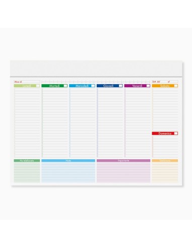 Calendario Mini Planning Multicolor - Gadget Personalizzati - dkstore