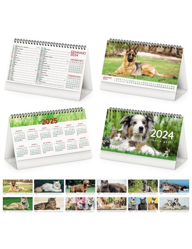 Calendario da Tavolo Cani e Gatti - dkstore.it - Personalizziamo tutto il tuo mondo