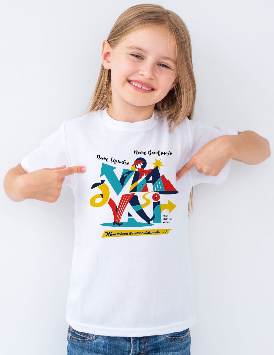 T shirt bianca con stampa personalizzata dkstore